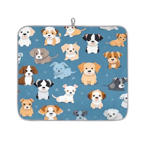Mexpekil Funny Dog Abtropfmatte, saugfähiges Abtropfpad, Küchentheke, rutschfeste Abtropfmatte für Geschirr, Tassen, Pfannen, 40,6 x 45,7 cm Mexpekil Funny Dog Abtropfmatte, saugfähiges Abtropfpad, Küchentheke, rutschfeste Abtropfmatte für Geschirr, Tassen, Pfannen, 40,6 x 45,7 cm von Mexpekil
