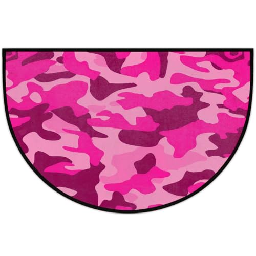 Mexpekil Fußmatte für drinnen und draußen, rutschfest, waschbar, halbrund, saugfähig, schmutzabweisend, halbrund, 61 x 91 cm, Rosa / Rot Mexpekil Fußmatte für drinnen und draußen, rutschfest, waschbar, halbrund, saugfähig, schmutzabweisend, halbrund, 61 x 91 cm, Rosa / Rot von Mexpekil