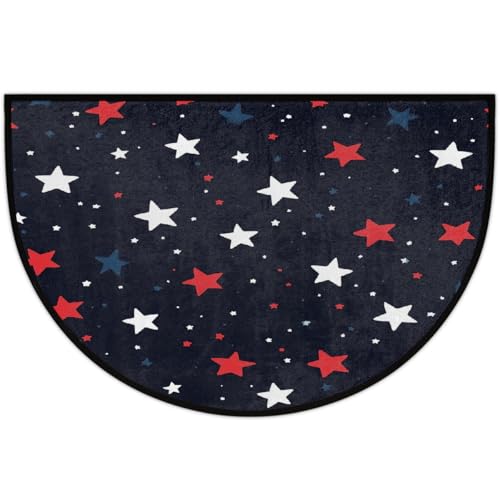 Mexpekil Fußmatte für drinnen und draußen, rutschfest, waschbar, halbrund, saugfähig, schmutzabweisend, halbrund, 61 x 91 cm, Rot / Weiß / Blau Mexpekil Fußmatte für drinnen und draußen, rutschfest, waschbar, halbrund, saugfähig, schmutzabweisend, halbrund, 61 x 91 cm, Rot / Weiß / Blau von Mexpekil