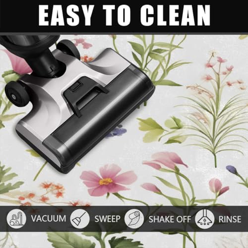 Mexpekil Fußmatte mit Blumenmotiv, Halbmond-Motiv, rutschfest, waschbar, halbrund, saugfähig, 100 x 160 cm Mexpekil Fußmatte mit Blumenmotiv, Halbmond-Motiv, rutschfest, waschbar, halbrund, saugfähig, 100 x 160 cm von Mexpekil