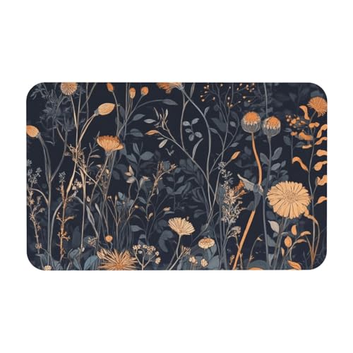 Mexpekil Fußmatte mit buntem Wildblumenmuster, für drinnen und draußen, 50 x 80 cm, rutschfeste Badematten, saugfähig, Schmutzfänger, Eingangsteppich, waschbar, Bodenteppiche für Küche, Badezimmer Mexpekil Fußmatte mit buntem Wildblumenmuster, für drinnen und draußen, 50 x 80 cm, rutschfeste Badematten, saugfähig, Schmutzfänger, Eingangsteppich, waschbar, Bodenteppiche für Küche, Badezimmer von Mexpekil