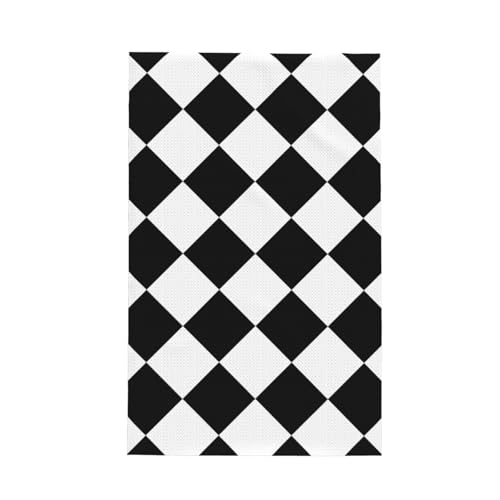 Mexpekil Geschirrtücher, Schachbrett-Gitter, Geschirrtücher für Küche, schnell trocknend, Handtücher, super saugfähig, Küchentuch, 66 x 41 cm Mexpekil Geschirrtücher, Schachbrett-Gitter, Geschirrtücher für Küche, schnell trocknend, Handtücher, super saugfähig, Küchentuch, 66 x 41 cm von Mexpekil