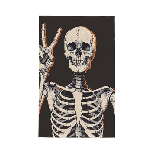 Mexpekil Geschirrtücher Happy Skull Geschirrtücher für die Küche, schnell trocknend, super saugfähig, Küchentuch, 66 x 41 cm von Mexpekil