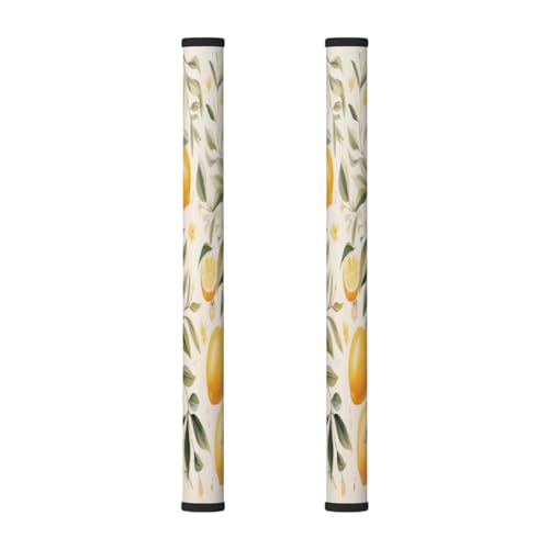 Mexpekil Kühlschrank-Türgriff-Abdeckungen, Zitronenfrucht-Muster, grüne Blätter, Pflanze, Geschirrspüler, Mocrowave, Kühlschrank, Ofen, Tür-Dekoration, Griffabdeckung, halten Sie Ihre Küchengeräte von Mexpekil