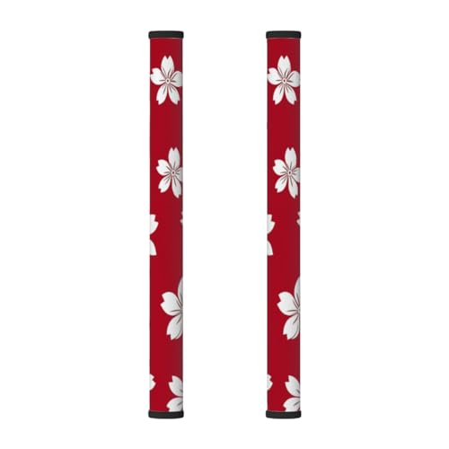 Mexpekil Kühlschrank-Türgriff-Abdeckungen, weiße Blumen, roter Hintergrund, Geschirrspüler, Mocrowave, Kühlschrank, Ofen, Türdekoration, Griffabdeckung, halten Sie Ihre Küchengeräte sauber, 2 Stück Mexpekil Kühlschrank-Türgriff-Abdeckungen, weiße Blumen, roter Hintergrund, Geschirrspüler, Mocrowave, Kühlschrank, Ofen, Türdekoration, Griffabdeckung, halten Sie Ihre Küchengeräte sauber, 2 Stück von Mexpekil