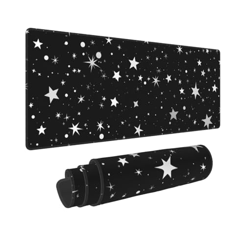 Mexpekil Mauspad mit Sternen-Galaxie, Weltraum-Mauspad mit rutschfester Gummiunterseite, 80 x 30 cm, großes Schreibtischunterlage, wasserdichte Tastatur- und Mauspad, Computerzubehör für Büro, Zuhause von Mexpekil