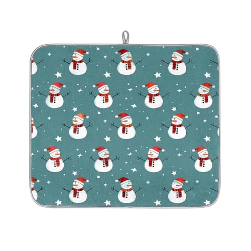 Mexpekil Mikrofaser-Abtropfmatte für Küche, Cartoon-Schneemann, grün, Abtropfmatte, Kaffeemaschine, saugfähige Trockenpads für Spüle, Kaffeebar, 40,6 x 45,7 cm Mexpekil Mikrofaser-Abtropfmatte für Küche, Cartoon-Schneemann, grün, Abtropfmatte, Kaffeemaschine, saugfähige Trockenpads für Spüle, Kaffeebar, 40,6 x 45,7 cm von Mexpekil