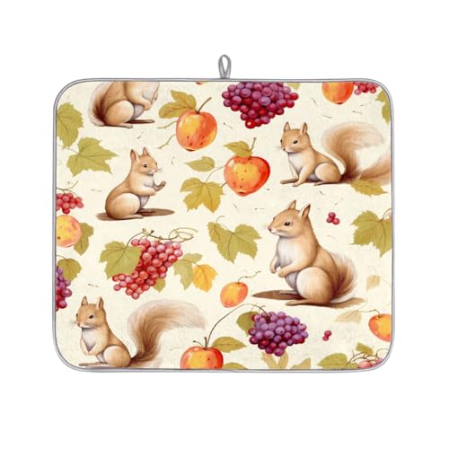 Mexpekil Mikrofaser-Abtropfmatte für Küche, Herbst-Ahorntraube, Eichhörnchen, Abtropfmatte, Kaffeemaschine, saugfähige Trockenpads für Spüle, Kaffeebar, 40,6 x 45,7 cm Mexpekil Mikrofaser-Abtropfmatte für Küche, Herbst-Ahorntraube, Eichhörnchen, Abtropfmatte, Kaffeemaschine, saugfähige Trockenpads für Spüle, Kaffeebar, 40,6 x 45,7 cm von Mexpekil
