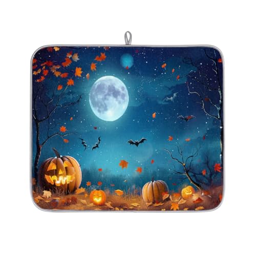 Mexpekil Mikrofaser-Abtropfmatte für Küche, Kürbis- und Fledermaus-Mond-Abtropfmatte, Kaffeemaschine, saugfähige Trockenpads für Spüle, Kaffeebar, 40,6 x 45,7 cm Mexpekil Mikrofaser-Abtropfmatte für Küche, Kürbis- und Fledermaus-Mond-Abtropfmatte, Kaffeemaschine, saugfähige Trockenpads für Spüle, Kaffeebar, 40,6 x 45,7 cm von Mexpekil