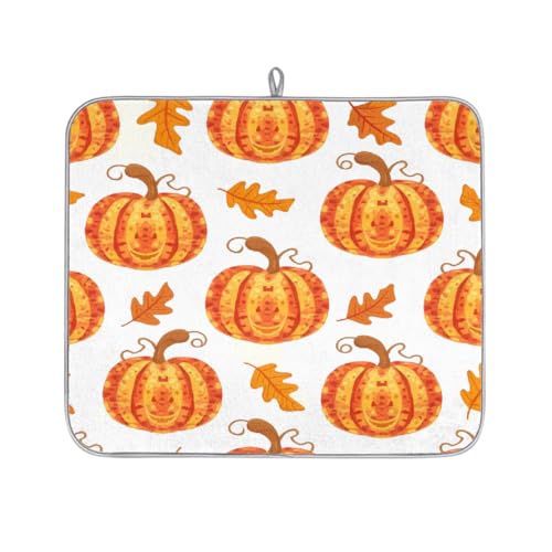 Mexpekil Mikrofaser-Abtropfmatte für Küche, Kürbisse und Herbstblätter, Abtropfmatte, Kaffeemaschine, saugfähige Trockenpads für Spüle, Kaffeebar, 40,6 x 45,7 cm Mexpekil Mikrofaser-Abtropfmatte für Küche, Kürbisse und Herbstblätter, Abtropfmatte, Kaffeemaschine, saugfähige Trockenpads für Spüle, Kaffeebar, 40,6 x 45,7 cm von Mexpekil