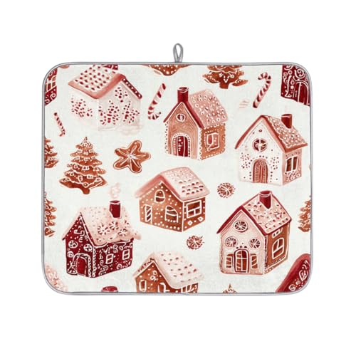 Mexpekil Mikrofaser-Abtropfmatte für Küche, Lebkuchenhaus Abtropfmatte, Kaffeemaschine, saugfähige Trockenpads für Spüle, Kaffeebar, 40,6 x 45,7 cm Mexpekil Mikrofaser-Abtropfmatte für Küche, Lebkuchenhaus Abtropfmatte, Kaffeemaschine, saugfähige Trockenpads für Spüle, Kaffeebar, 40,6 x 45,7 cm von Mexpekil