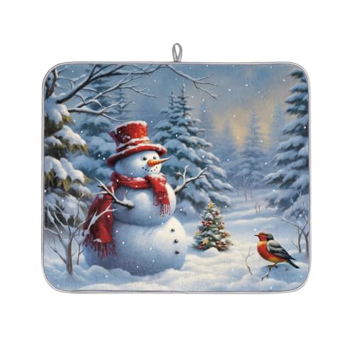 Mexpekil Mikrofaser-Abtropfmatte für Küche, Schneemann, Vogel, Abtropfmatte, Kaffeemaschine, saugfähige Trockenpads für Spüle, Kaffeebar, 40,6 x 45,7 cm Mexpekil Mikrofaser-Abtropfmatte für Küche, Schneemann, Vogel, Abtropfmatte, Kaffeemaschine, saugfähige Trockenpads für Spüle, Kaffeebar, 40,6 x 45,7 cm von Mexpekil