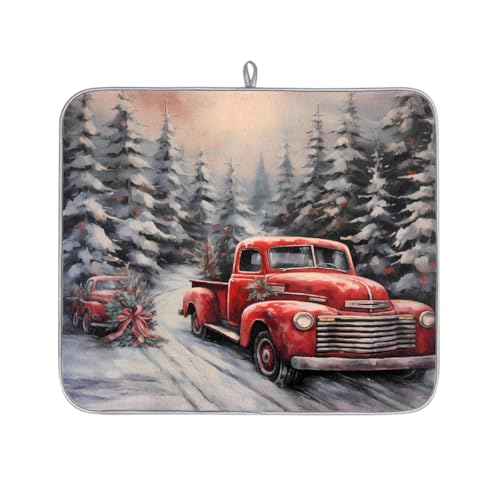 Mexpekil Mikrofaser-Abtropfmatte für Küche, Weihnachtsmotiv, rote LKW, Abtropfmatte, Kaffeemaschine, saugfähige Trockenpads für Spüle, Kaffeebar, 40,6 x 45,7 cm Mexpekil Mikrofaser-Abtropfmatte für Küche, Weihnachtsmotiv, rote LKW, Abtropfmatte, Kaffeemaschine, saugfähige Trockenpads für Spüle, Kaffeebar, 40,6 x 45,7 cm von Mexpekil