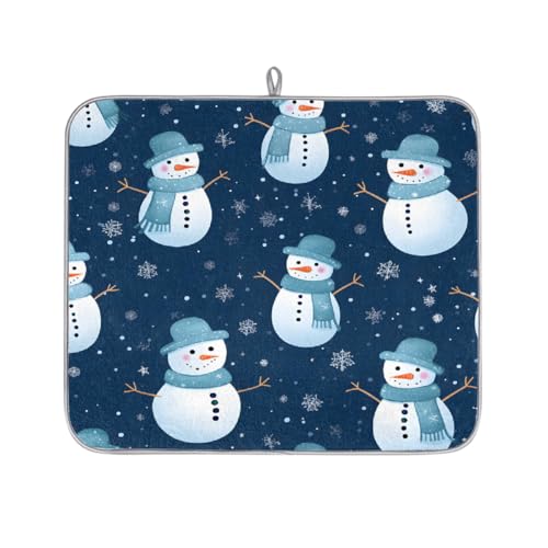 Mexpekil Mikrofaser-Abtropfmatte für Küche, blaue Schneeflocke, Schneemann, Abtropfmatte, Kaffeemaschine, saugfähige Trockenpads für Spüle, Kaffeebar, 40,6 x 45,7 cm Mexpekil Mikrofaser-Abtropfmatte für Küche, blaue Schneeflocke, Schneemann, Abtropfmatte, Kaffeemaschine, saugfähige Trockenpads für Spüle, Kaffeebar, 40,6 x 45,7 cm von Mexpekil