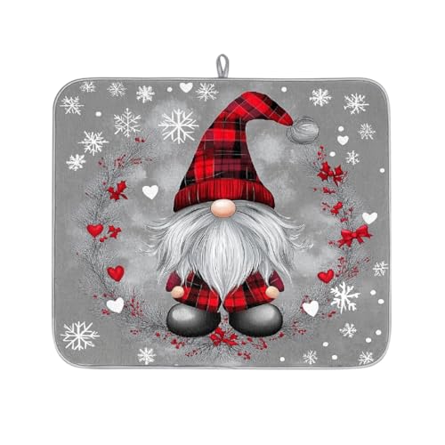 Mexpekil Mikrofaser-Abtropfmatte für Küche, karierter Zwerg mit Schneeflocken, Abtropfmatte, Kaffeemaschine, saugfähige Trockenpads für Spüle, Kaffeebar, 40,6 x 45,7 cm Mexpekil Mikrofaser-Abtropfmatte für Küche, karierter Zwerg mit Schneeflocken, Abtropfmatte, Kaffeemaschine, saugfähige Trockenpads für Spüle, Kaffeebar, 40,6 x 45,7 cm von Mexpekil