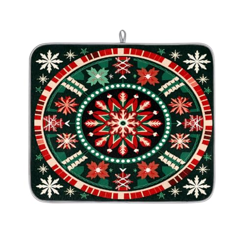 Mexpekil Mikrofaser-Abtropfmatte für Küche, kreisförmiges Schneeflocken-Muster, Abtropfmatte, Kaffeemaschine, saugfähige Trockenpads für Spüle, Kaffeebar, 40,6 x 45,7 cm Mexpekil Mikrofaser-Abtropfmatte für Küche, kreisförmiges Schneeflocken-Muster, Abtropfmatte, Kaffeemaschine, saugfähige Trockenpads für Spüle, Kaffeebar, 40,6 x 45,7 cm von Mexpekil