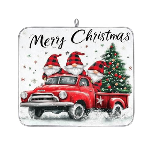 Mexpekil Mikrofaser-Abtropfmatte für Küche, niedliche Zwerge mit rot-schwarzen karierten Hüten, Abtropfmatte, Kaffeemaschine, saugfähige Trockenpads für Spüle, Kaffeebar, 40,6 x 45,7 cm Mexpekil Mikrofaser-Abtropfmatte für Küche, niedliche Zwerge mit rot-schwarzen karierten Hüten, Abtropfmatte, Kaffeemaschine, saugfähige Trockenpads für Spüle, Kaffeebar, 40,6 x 45,7 cm von Mexpekil