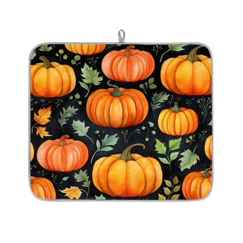Mexpekil Mikrofaser-Abtropfmatte für Küche, orangefarbene Kürbisranken, Abtropfmatte, Kaffeemaschine, saugfähige Trockenpads für Spüle, Kaffeebar, 40,6 x 45,7 cm Mexpekil Mikrofaser-Abtropfmatte für Küche, orangefarbene Kürbisranken, Abtropfmatte, Kaffeemaschine, saugfähige Trockenpads für Spüle, Kaffeebar, 40,6 x 45,7 cm von Mexpekil