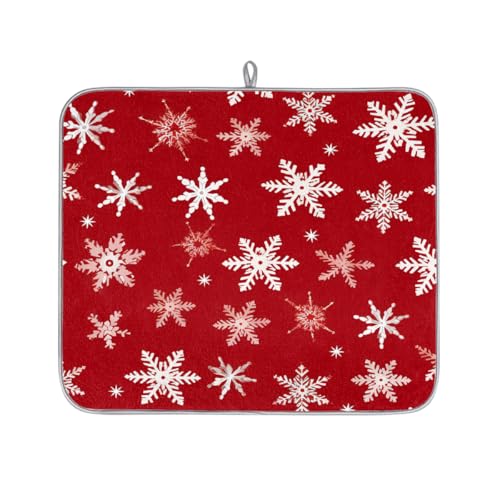 Mexpekil Mikrofaser-Abtropfmatte für Küche, weihnachtliche weiße Schneeflocken, Abtropfmatte, Kaffeemaschine, saugfähige Trockenpads für Spüle, Kaffeebar, 40,6 x 45,7 cm Mexpekil Mikrofaser-Abtropfmatte für Küche, weihnachtliche weiße Schneeflocken, Abtropfmatte, Kaffeemaschine, saugfähige Trockenpads für Spüle, Kaffeebar, 40,6 x 45,7 cm von Mexpekil