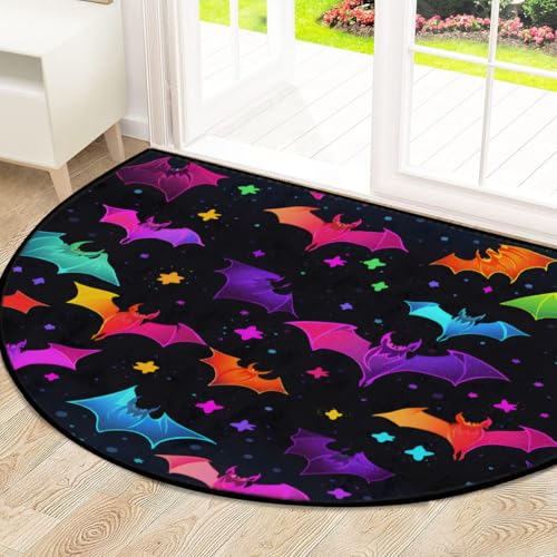 Mexpekil Neon-Fledermaus-Fußmatte, halbrund, rutschfest, waschbar, halbrund, saugfähig, 100 x 160 cm Mexpekil Neon-Fledermaus-Fußmatte, halbrund, rutschfest, waschbar, halbrund, saugfähig, 100 x 160 cm von Mexpekil