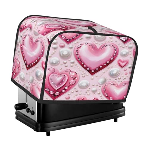 Mexpekil Pearl Pink Love Hearts Toaster Cover 2 Slice Bread Maker Cover Waterproof Kitchen Small Appliance Dust-Proof Covers Toaster Oven Protection Women Gift Mexpekil Pearl Pink Love Hearts Toaster Cover 2 Slice Bread Maker Cover Waterproof Kitchen Small Appliance Dust-Proof Covers Toaster Oven Protection Women Gift von Mexpekil