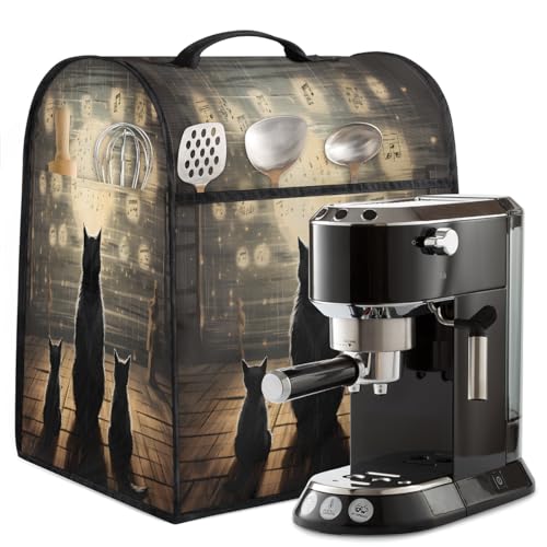 Mexpekil Staubschutzkappen für Kaffeemaschinen mit Tragegriff oben, schwarze Katze, Blumen, lebensechte Küchenmischer, Ständer, Jacke, Mixer, staubabweisende Schutzhülle Mexpekil Staubschutzkappen für Kaffeemaschinen mit Tragegriff oben, schwarze Katze, Blumen, lebensechte Küchenmischer, Ständer, Jacke, Mixer, staubabweisende Schutzhülle von Mexpekil