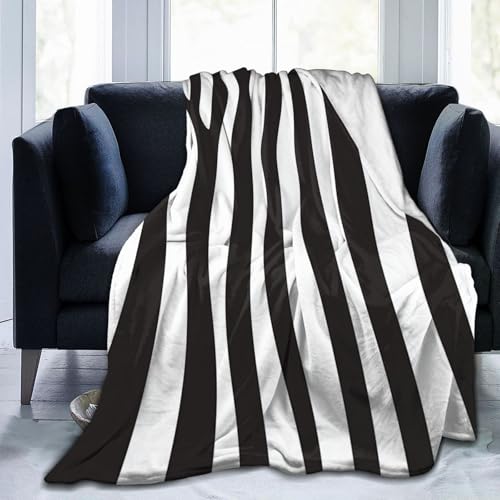 Mexpekil Überwurfdecke mit Zebramuster, Fleecedecke, 127 x 101 cm, Anti-Pilling, gemütlicher Flanell-Überwurf für Sofa, Bett, Couch, Picknick, Reisen, maschinenwaschbar von Mexpekil