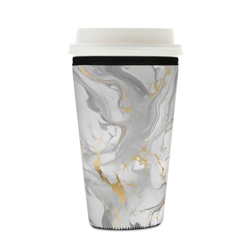 Mexpekil Wiederverwendbare Eiskaffeehülle für heiße und kalte Getränke, isolierte Neopren-Getränkehüllen, passend für 473 - 510 ml Mexpekil Wiederverwendbare Eiskaffeehülle für heiße und kalte Getränke, isolierte Neopren-Getränkehüllen, passend für 473 - 510 ml von Mexpekil