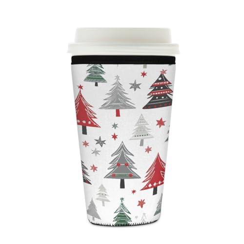 Mexpekil Wiederverwendbare Eiskaffeehülle für heiße und kalte Getränke, isolierte Neopren-Getränkehüllen, passend für 473 - 510 ml Mexpekil Wiederverwendbare Eiskaffeehülle für heiße und kalte Getränke, isolierte Neopren-Getränkehüllen, passend für 473 - 510 ml von Mexpekil