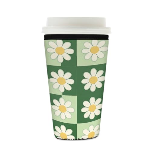 Mexpekil Wiederverwendbare Eiskaffeehülle für heiße und kalte Getränke, isolierte Neopren-Getränkehüllen, passend für 473 - 510 ml von Mexpekil