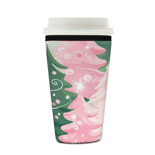 Mexpekil Wiederverwendbare Eiskaffeehülle für heiße und kalte Getränke, isolierte Neopren-Getränkehüllen, passend für 473 - 510 ml von Mexpekil