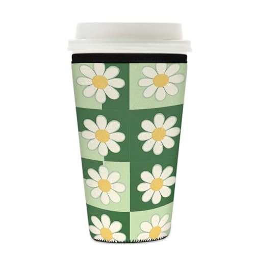 Mexpekil Wiederverwendbare Eiskaffeehülle für heiße und kalte Getränke, isolierte Neopren-Getränkehüllen, passend für 625 - 680 ml von Mexpekil