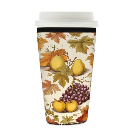 Mexpekil Wiederverwendbare Eiskaffeehülle für heiße und kalte Getränke, isolierte Neopren-Getränkehüllen, passend für 625 - 680 ml von Mexpekil