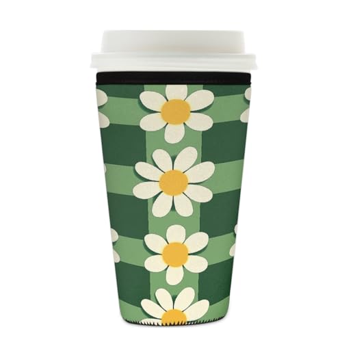 Mexpekil Wiederverwendbare Eiskaffeehülle für heiße und kalte Getränke, isolierte Neopren-Getränkehüllen, passend für 625 - 680 ml von Mexpekil