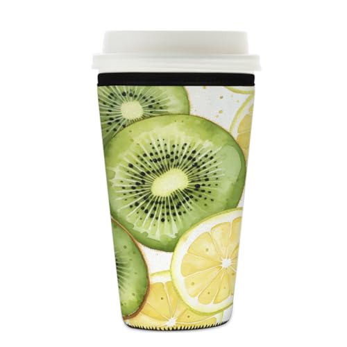 Mexpekil Wiederverwendbare Eiskaffeehülle für heiße und kalte Getränke, isolierte Neopren-Getränkehüllen, passend für 625 - 680 ml von Mexpekil