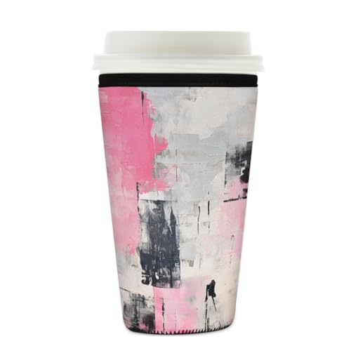 Mexpekil Wiederverwendbare Eiskaffeehülle für heiße und kalte Getränke, isolierte Neopren-Getränkehüllen, passend für 625 - 680 ml von Mexpekil