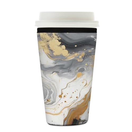 Mexpekil Wiederverwendbare Eiskaffeehülle für heiße und kalte Getränke, isolierte Neopren-Getränkehüllen, passend für 625 - 680 ml Mexpekil Wiederverwendbare Eiskaffeehülle für heiße und kalte Getränke, isolierte Neopren-Getränkehüllen, passend für 625 - 680 ml von Mexpekil