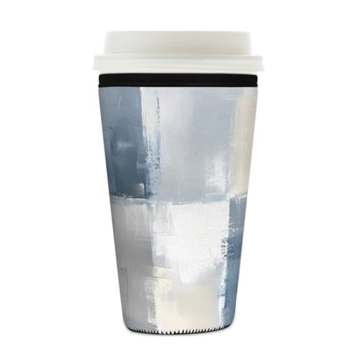 Mexpekil Wiederverwendbare Eiskaffeehülle für heiße und kalte Getränke, isolierte Neopren-Getränkehüllen, passend für 625 - 680 ml von Mexpekil