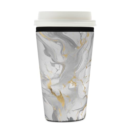 Mexpekil Wiederverwendbare Eiskaffeehülle für heiße und kalte Getränke, isolierte Neopren-Getränkehüllen, passend für 625 - 680 ml Mexpekil Wiederverwendbare Eiskaffeehülle für heiße und kalte Getränke, isolierte Neopren-Getränkehüllen, passend für 625 - 680 ml von Mexpekil