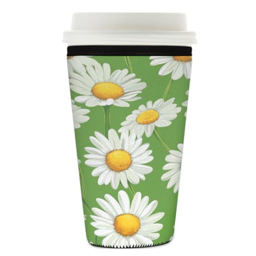 Mexpekil Wiederverwendbare Eiskaffeehülle für heiße und kalte Getränke, isolierte Neopren-Getränkehüllen, passend für 740 - 800 ml, Grün / Weiß Mexpekil Wiederverwendbare Eiskaffeehülle für heiße und kalte Getränke, isolierte Neopren-Getränkehüllen, passend für 740 - 800 ml, Grün / Weiß von Mexpekil