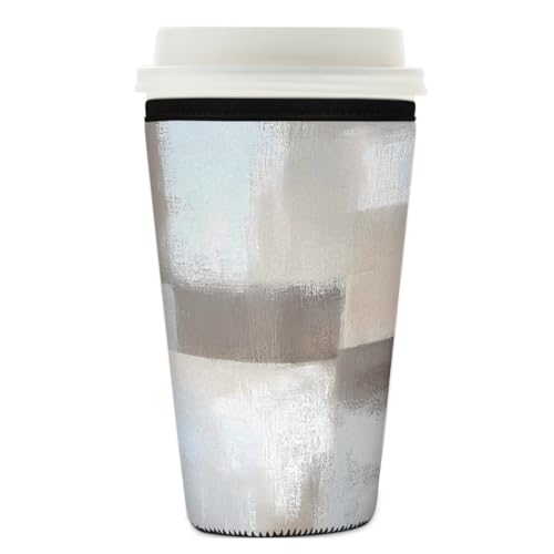 Mexpekil Wiederverwendbare Eiskaffeehülle für heiße und kalte Getränke, isolierte Neopren-Getränkehüllen, passend für 740-800 ml von Mexpekil