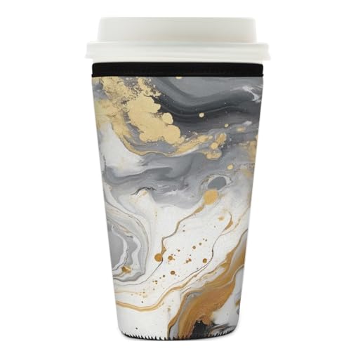 Mexpekil Wiederverwendbare Eiskaffeehülle für heiße und kalte Getränke, isolierte Neopren-Getränkehüllen, passend für 740 - 800 ml Mexpekil Wiederverwendbare Eiskaffeehülle für heiße und kalte Getränke, isolierte Neopren-Getränkehüllen, passend für 740 - 800 ml von Mexpekil