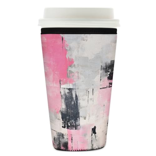 Mexpekil Wiederverwendbare Eiskaffeehülle für heiße und kalte Getränke, isolierte Neopren-Getränkehüllen, passend für 740-800 ml Mexpekil Wiederverwendbare Eiskaffeehülle für heiße und kalte Getränke, isolierte Neopren-Getränkehüllen, passend für 740-800 ml von Mexpekil