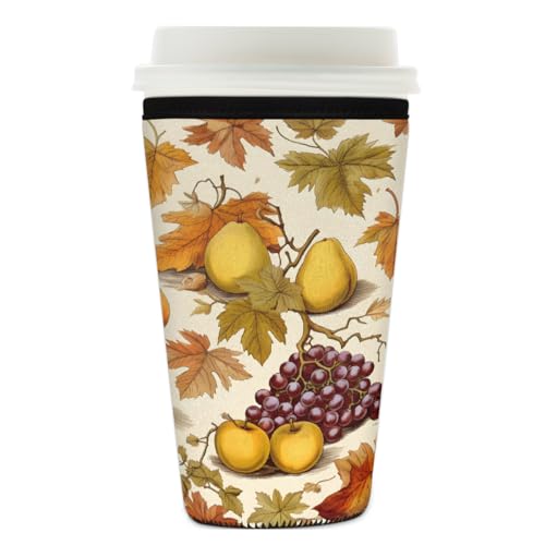 Mexpekil Wiederverwendbare Eiskaffeehülle für heiße und kalte Getränke, isolierte Neopren-Getränkehüllen, passend für 740 - 800 ml Mexpekil Wiederverwendbare Eiskaffeehülle für heiße und kalte Getränke, isolierte Neopren-Getränkehüllen, passend für 740 - 800 ml von Mexpekil