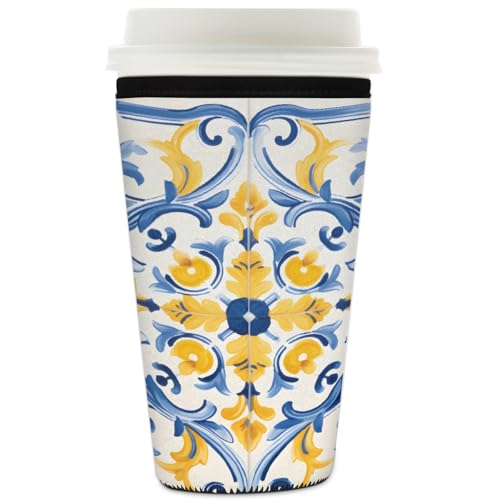 Mexpekil Wiederverwendbare Eiskaffeehülle für heiße und kalte Getränke, isolierte Neopren-Getränkehüllen, passend für 900 ml von Mexpekil