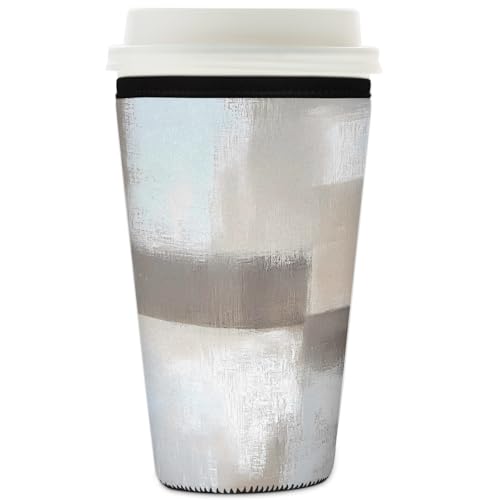 Mexpekil Wiederverwendbare Eiskaffeehülle für heiße und kalte Getränke, isolierte Neopren-Getränkehüllen, passend für 900 ml von Mexpekil