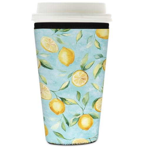 Mexpekil Wiederverwendbare Eiskaffeehülle für heiße und kalte Getränke, isolierte Neopren-Getränkehüllen, passend für 900 ml von Mexpekil