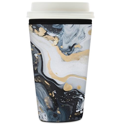 Mexpekil Wiederverwendbare Eiskaffeehülle für heiße und kalte Getränke, isolierte Neopren-Getränkehüllen, passend für 900 ml Mexpekil Wiederverwendbare Eiskaffeehülle für heiße und kalte Getränke, isolierte Neopren-Getränkehüllen, passend für 900 ml von Mexpekil