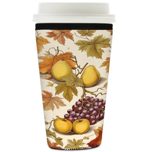 Mexpekil Wiederverwendbare Eiskaffeehülle für heiße und kalte Getränke, isolierte Neopren-Getränkehüllen, passend für 907 ml von Mexpekil