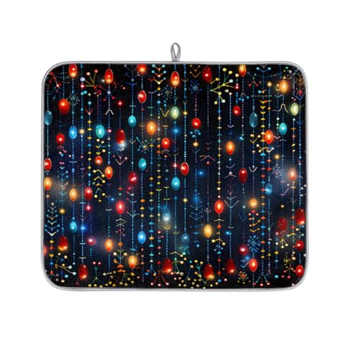 Mexpekil Xmax Mikrofaser-Abtropfmatte für Küche, bunte Lichterkette, Abtropfmatte, Kaffeemaschine, saugfähige Abtropfpads für Spüle, Kaffeebar, 40,6 x 45,7 cm Mexpekil Xmax Mikrofaser-Abtropfmatte für Küche, bunte Lichterkette, Abtropfmatte, Kaffeemaschine, saugfähige Abtropfpads für Spüle, Kaffeebar, 40,6 x 45,7 cm von Mexpekil